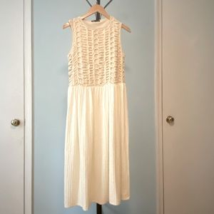 Zara sleeveless dress, cream color, size 12